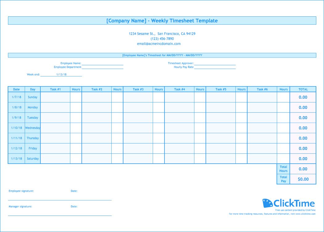 Time Card Spreadsheet Template Calculator Google Sheets With Weekly Time Card Template Free