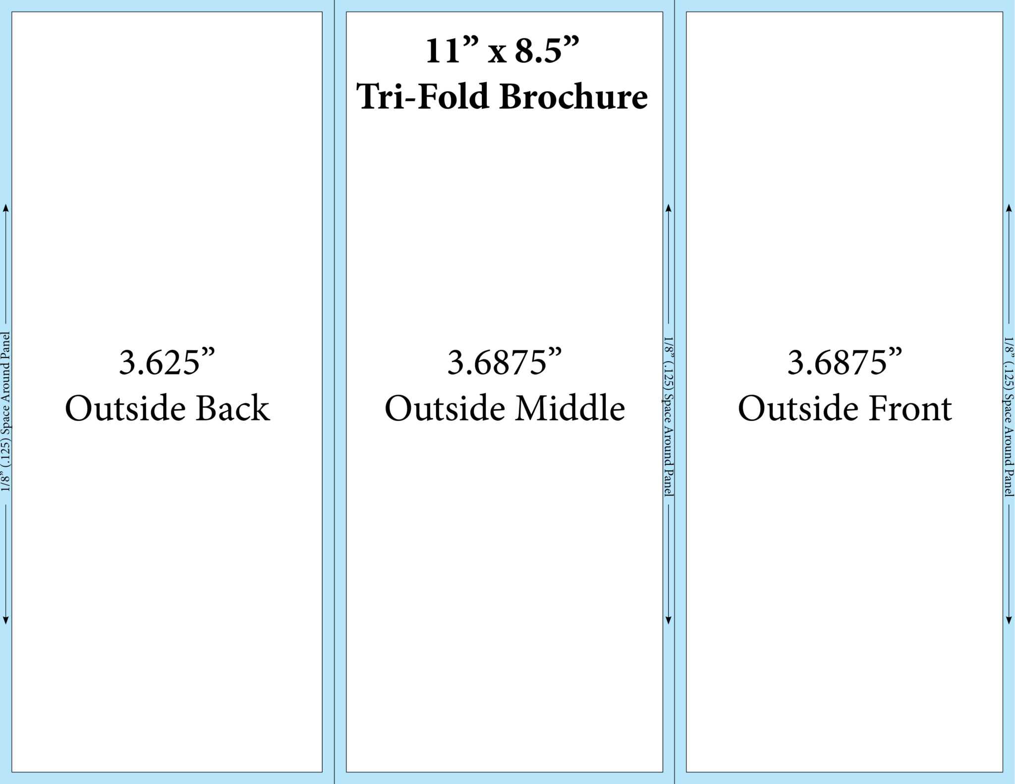 Tri Fold Brochure Template Dimensions