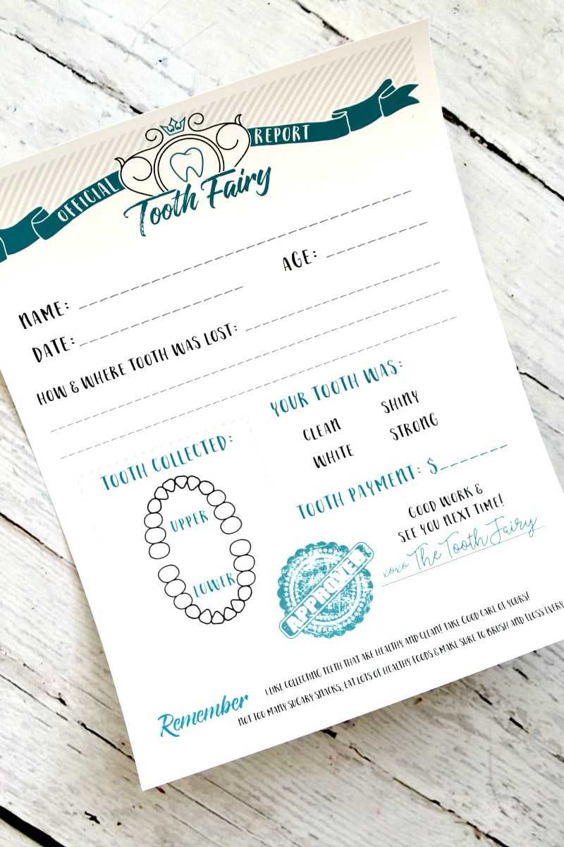 Tooth Fairy Free Printable Certificate Intended For Tooth Fairy Certificate Template Free