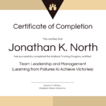 Training Certificate Of Completion Template With Leadership Award Certificate Template
