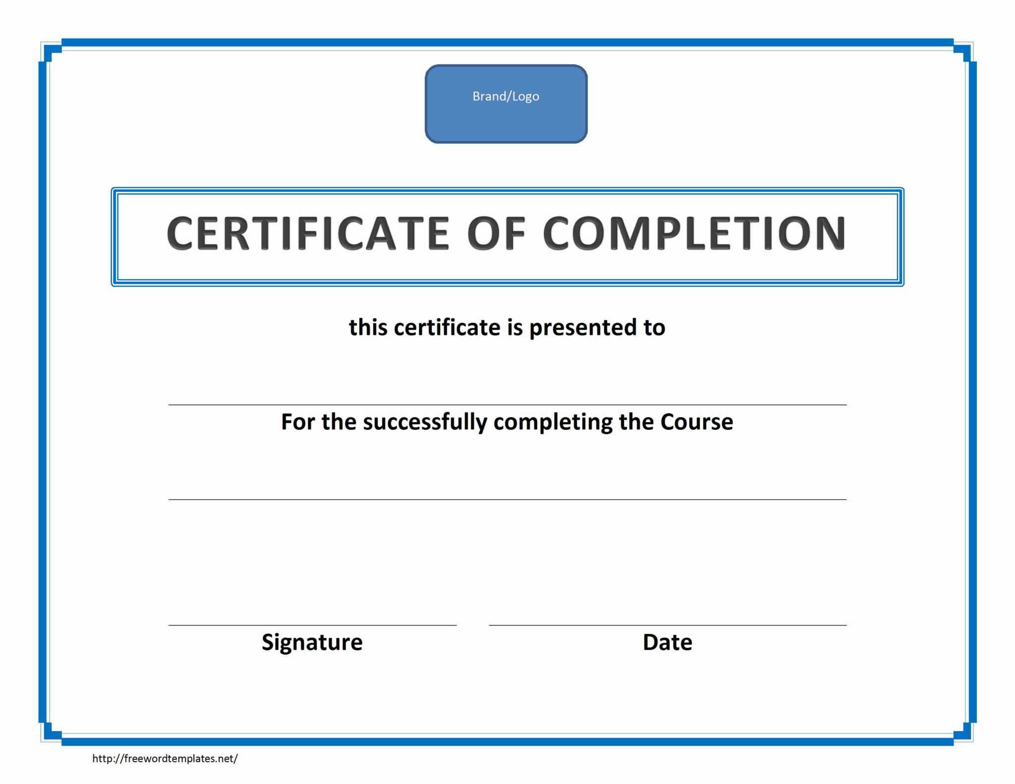 Training Certificate Template Pdf Blank Certificates Throughout