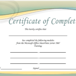 Training Certificate Template Printable Microsoft Office Doc Throughout Free Certificate Templates For Word 2007