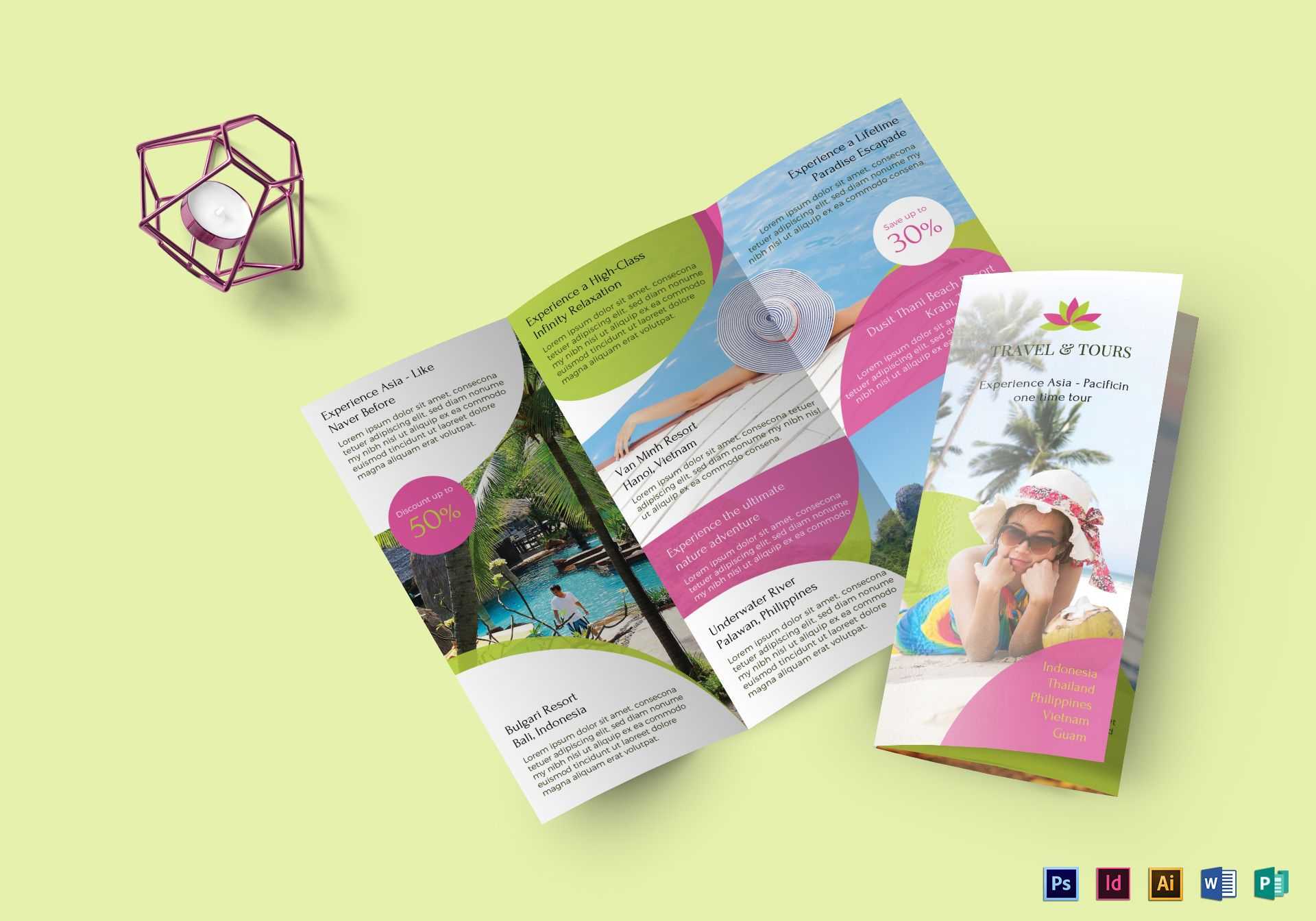 Travel And Tour Brochure Template Intended For Word Travel Brochure Template