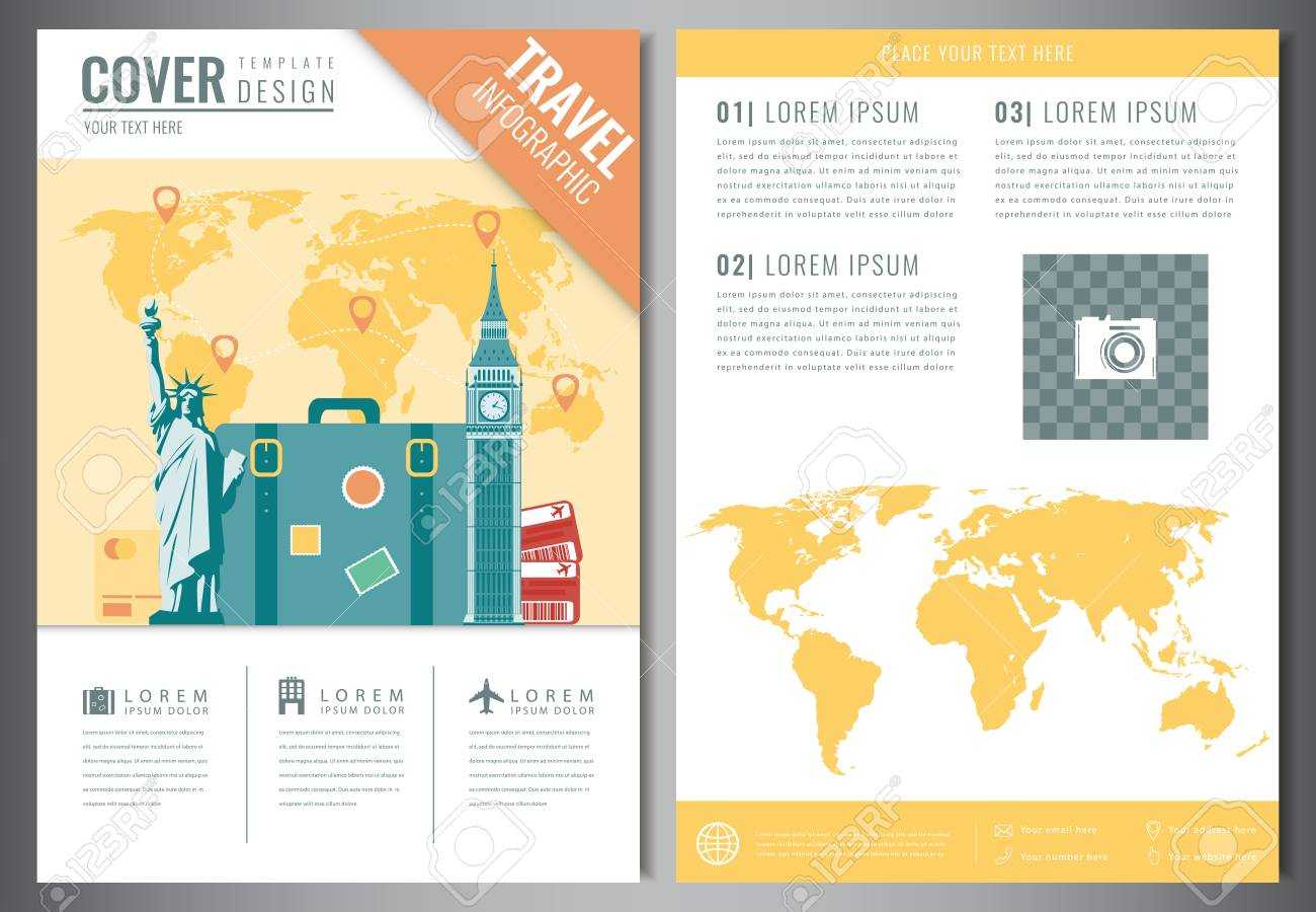 Travel Brochure Design Template. Travel And Tourism Concept Pertaining To Travel Guide Brochure Template