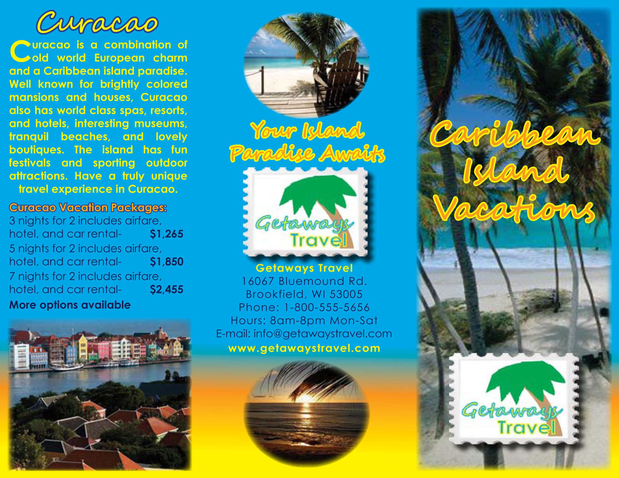 Travel Brochure With Regard To Island Brochure Template