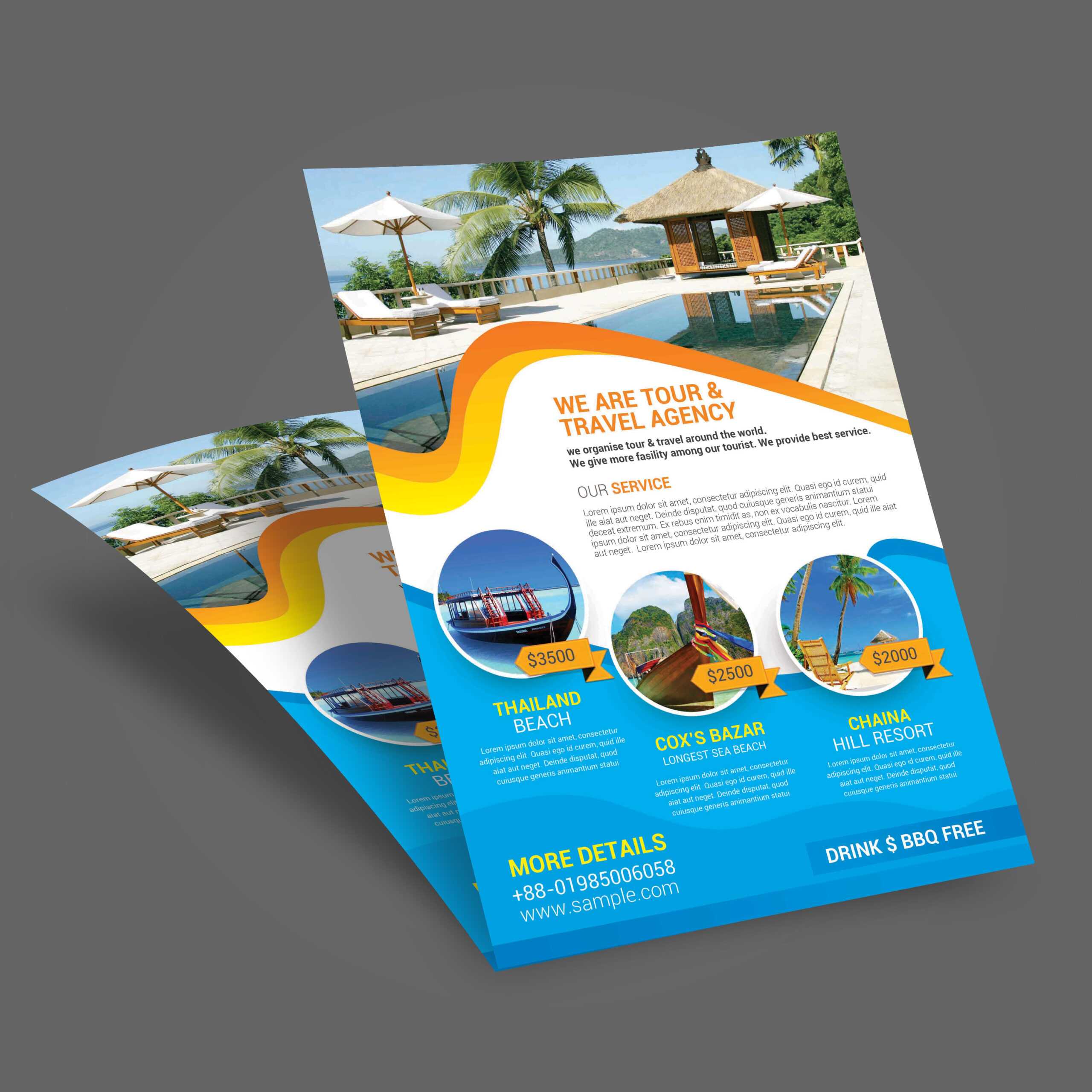 Travel Flyer Template Word – Tourism Company And Tourism Intended For Travel And Tourism Brochure Templates Free