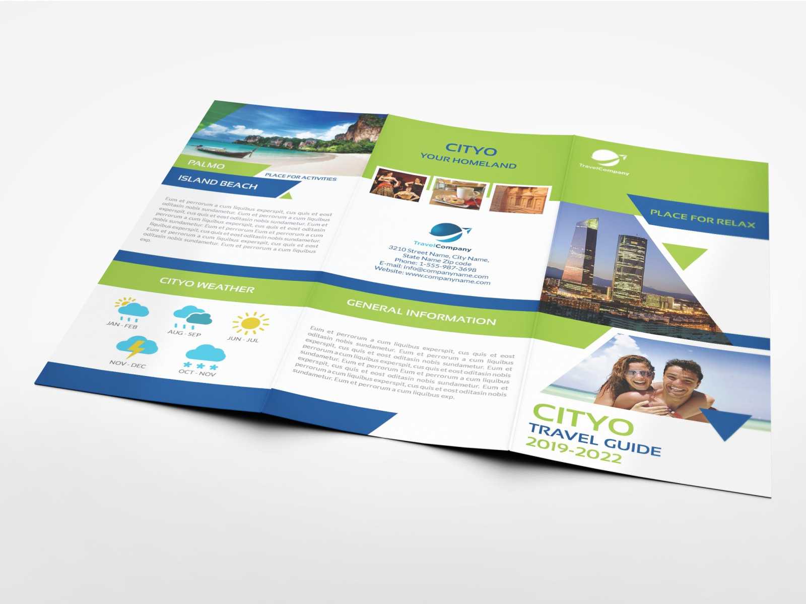 Travel Guide Tri Fold Brochure Templateowpictures On In Travel Guide Brochure Template