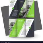 Tri Fold Brochure Design Template Green Throughout Adobe Illustrator Tri Fold Brochure Template