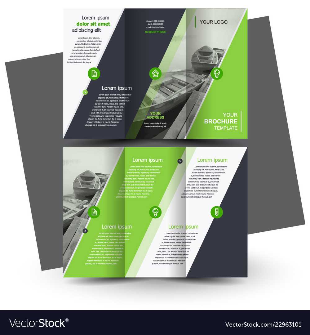 Tri Fold Brochure Design Template Green Within Tri Fold Brochure Publisher Template