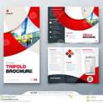 Tri Fold Brochure Design With Circle, Corporate Business Intended For 3 Fold Brochure Template Free Download