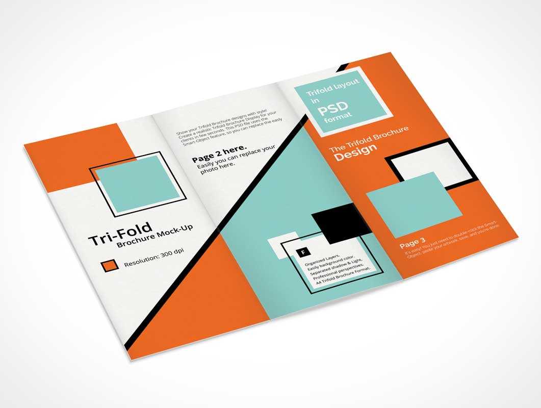 Tri Fold Brochure Psd Mockup A4 Design – Psd Mockups Pertaining To Brochure 3 Fold Template Psd