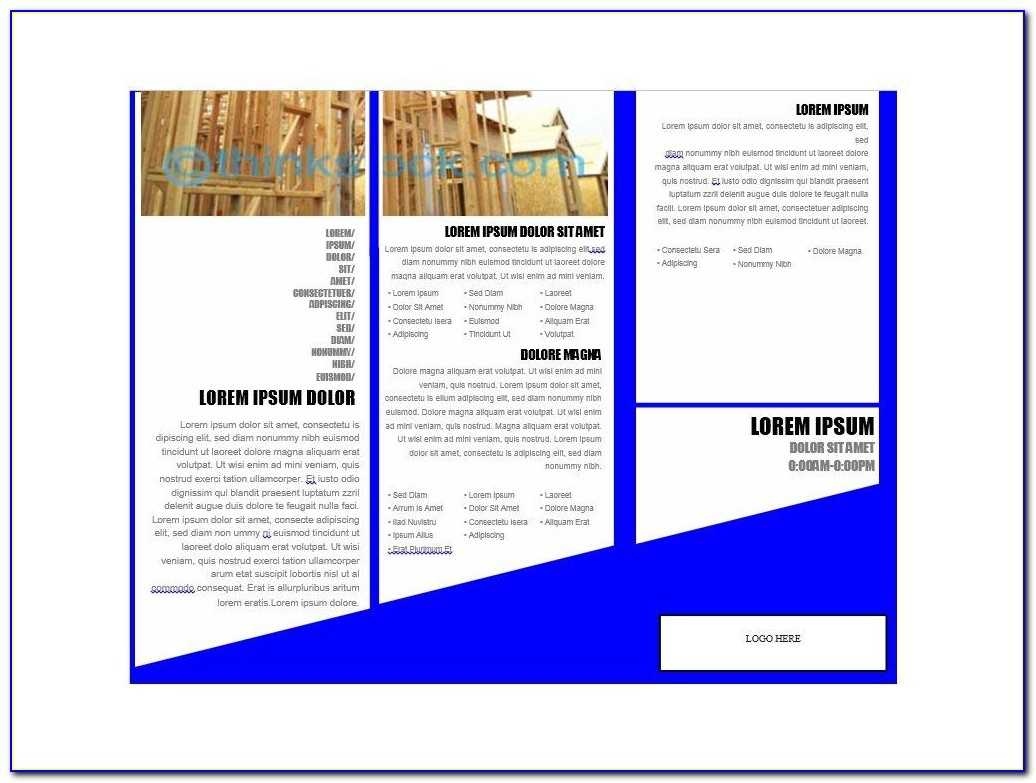 Tri Fold Brochure Templates Free | Marseillevitrollesrugby For Free Church Brochure Templates For Microsoft Word