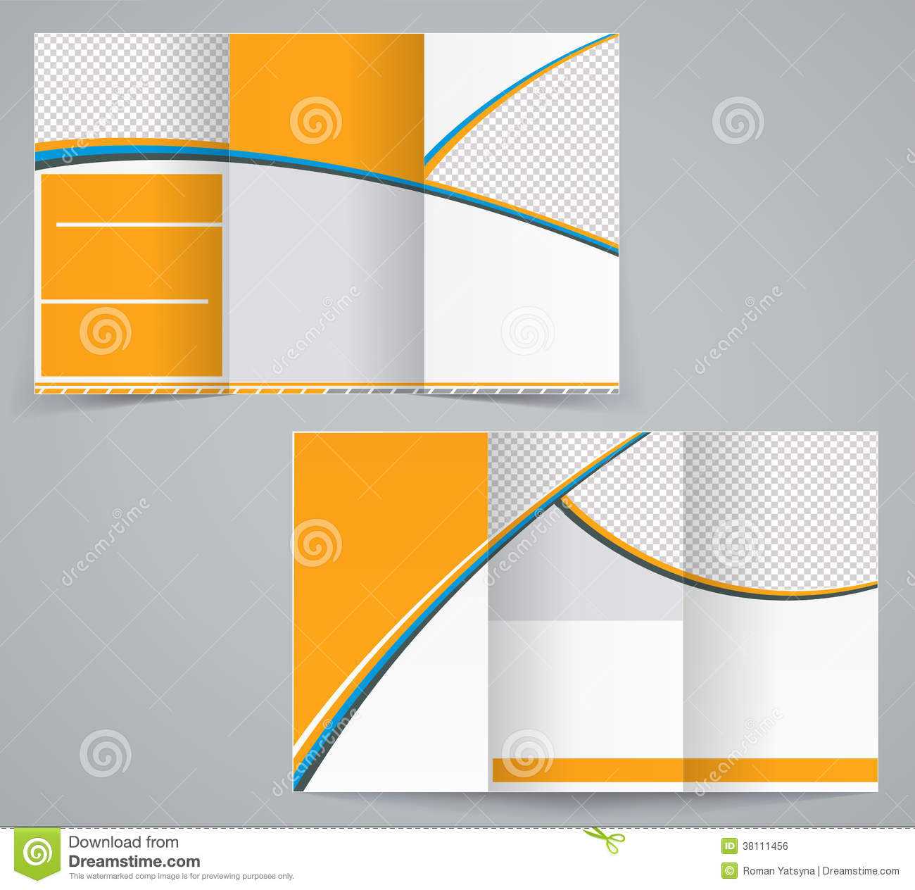 Tri Fold Business Brochure Template Stock Vector For Tri Fold Brochure Publisher Template