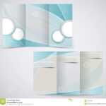 Tri Fold Business Brochure Template, Vector Blue D Stock Intended For Free Tri Fold Business Brochure Templates