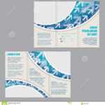 Tri Fold Flyer Template With Arrows On Blue Wave Stock Intended For Z Fold Brochure Template Indesign