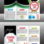 Tri Fold School Brochure Template Vector Illustration within Tri Fold School Brochure Template