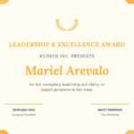 Trophy Leadership Award Certificate - Templatescanva regarding Leadership Award Certificate Template
