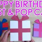 [Tutorial + Template] Happy Birthday Present Box Twist And Pop Up Greeting  Card In Pop Up Card Box Template