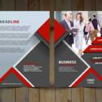 Two Fold Brochure Design | In Photoshop Cc Tutorial | Red And Gray Inside 2 Fold Brochure Template Psd