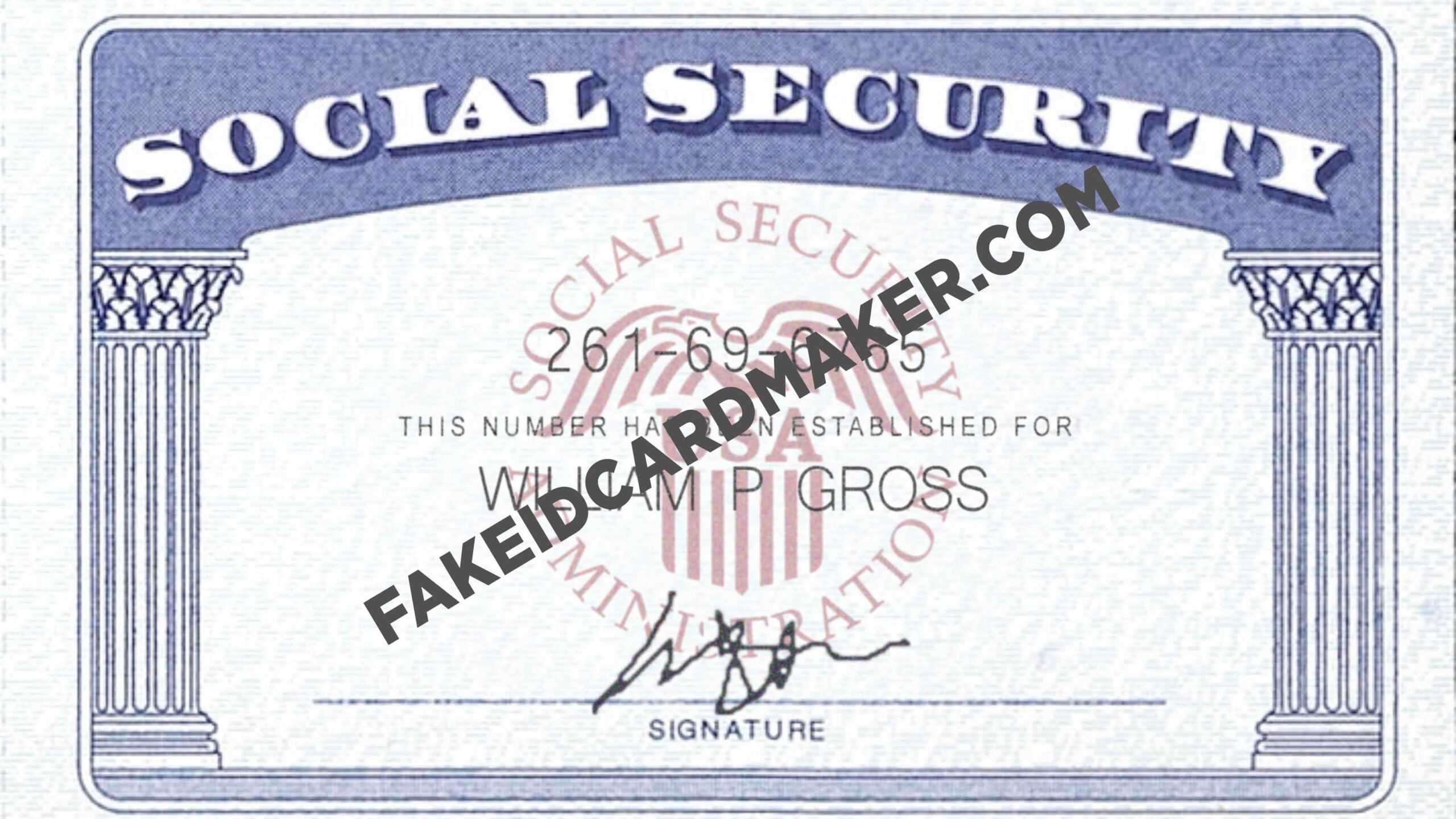 Usa Social Security Card Fake Id Virtual – Fake Id Card Maker For Social Security Card Template Psd
