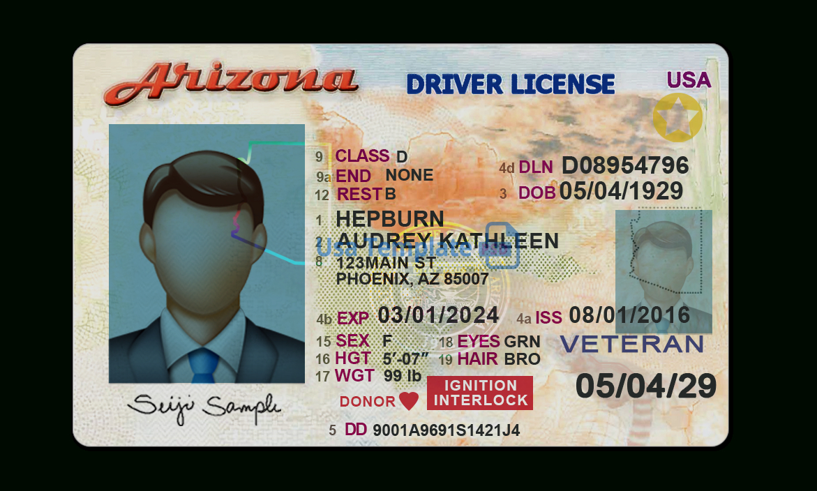 Usa Template Psd :driver License,passport,id Card & Proof Of For Georgia Id Card Template