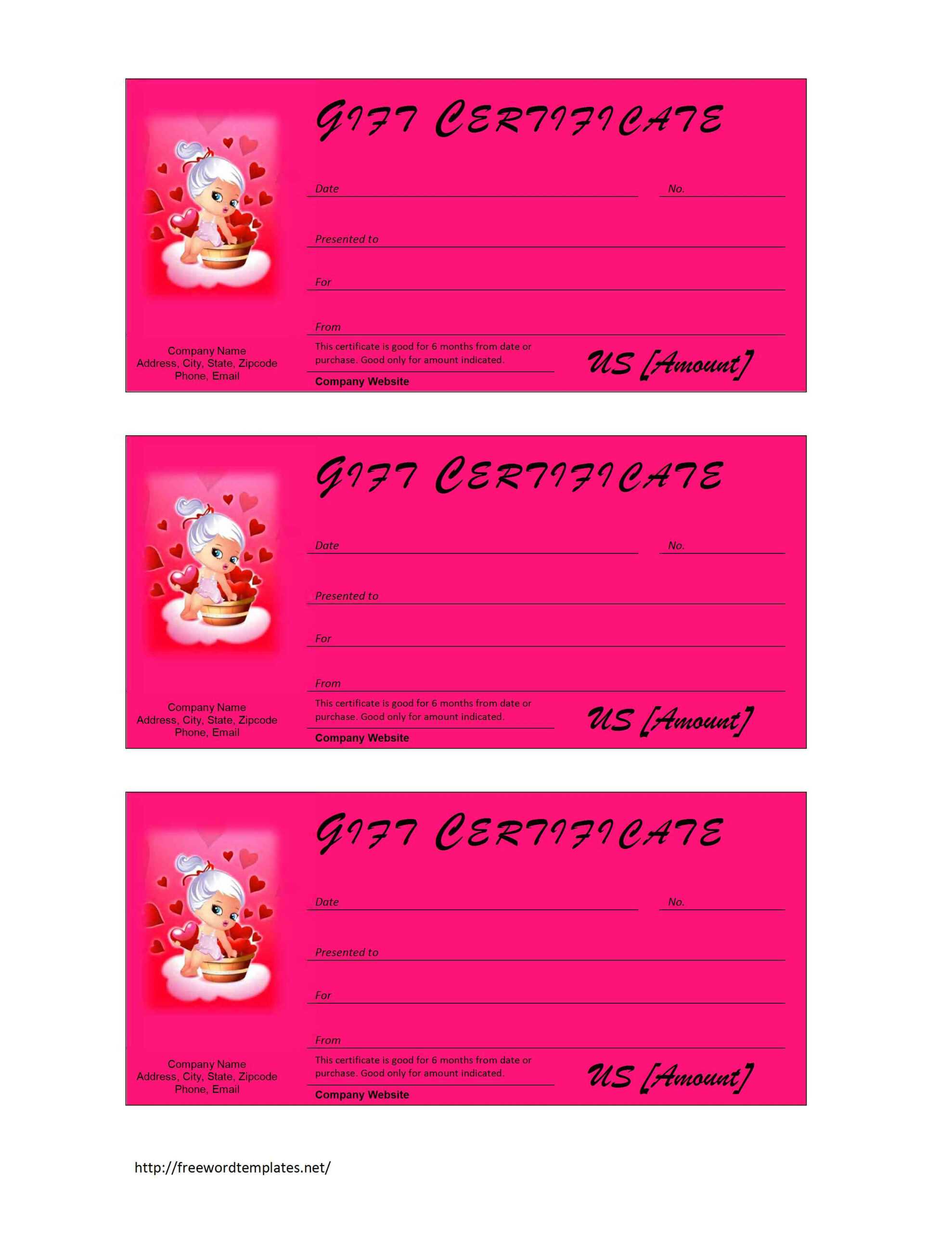 Valentine's Day Gift Certificate Template With Player Of The Day Certificate Template