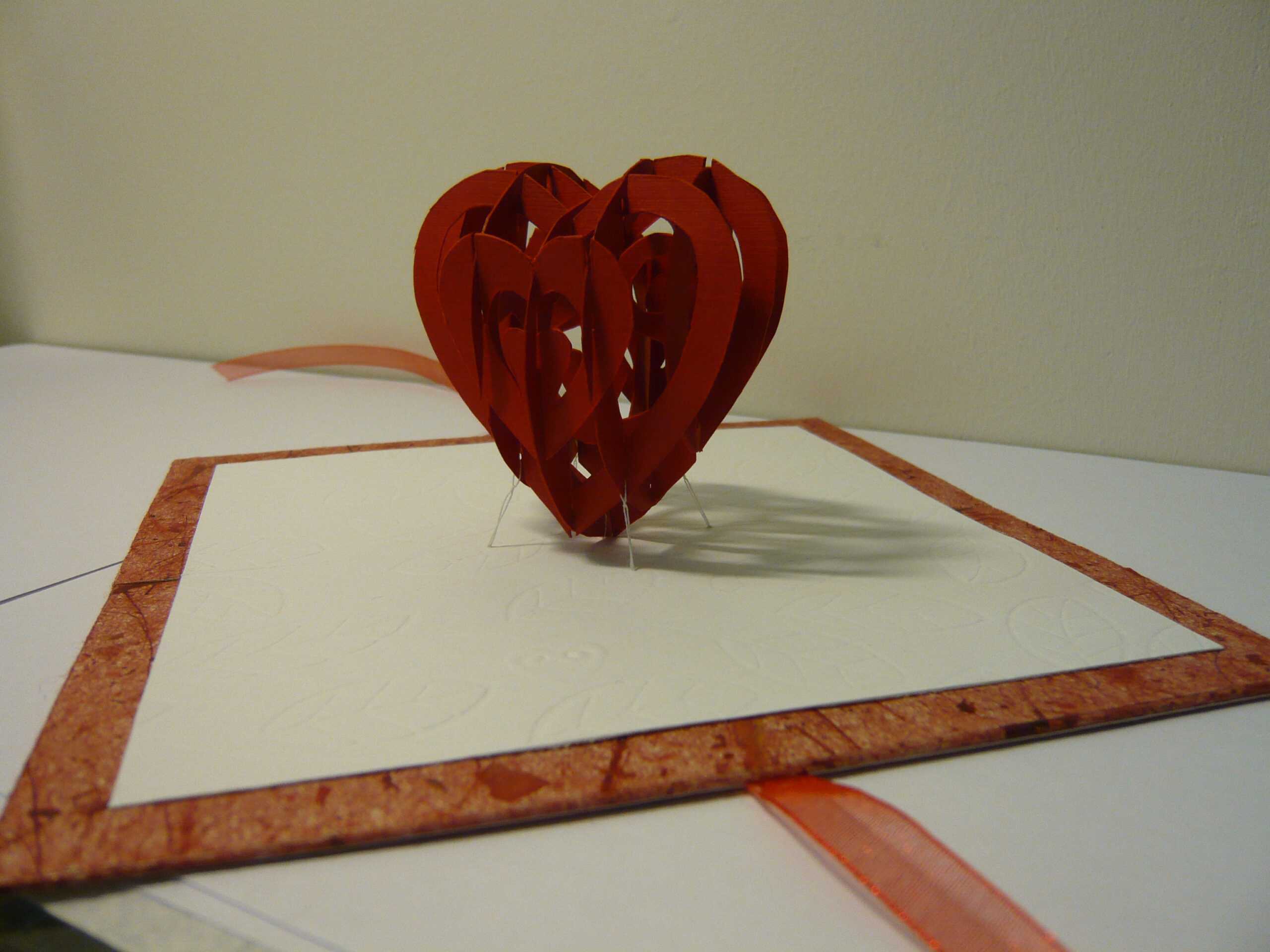 Valentine's Day Pop Up Card: 3D Heart Tutorial – Creative For Pop Out Heart Card Template