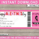 Valentine's Day Tattoo Gift Vouchers Throughout Pink Gift Certificate Template