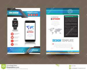 Vector Brochure Template Design For Technology Product throughout Product Brochure Template Free