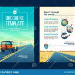 Vector Brochure Template With Tourist Concept, Traveling With Travel And Tourism Brochure Templates Free