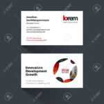 Vector Business Card Template With Red Circle, Soft Shapes, Round For It,  Business, Beauty. Simple And Clean Design. Creative Corporate Identity Inside Soccer Report Card Template
