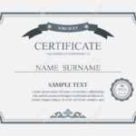 Vector Certificate Template. For Commemorative Certificate Template