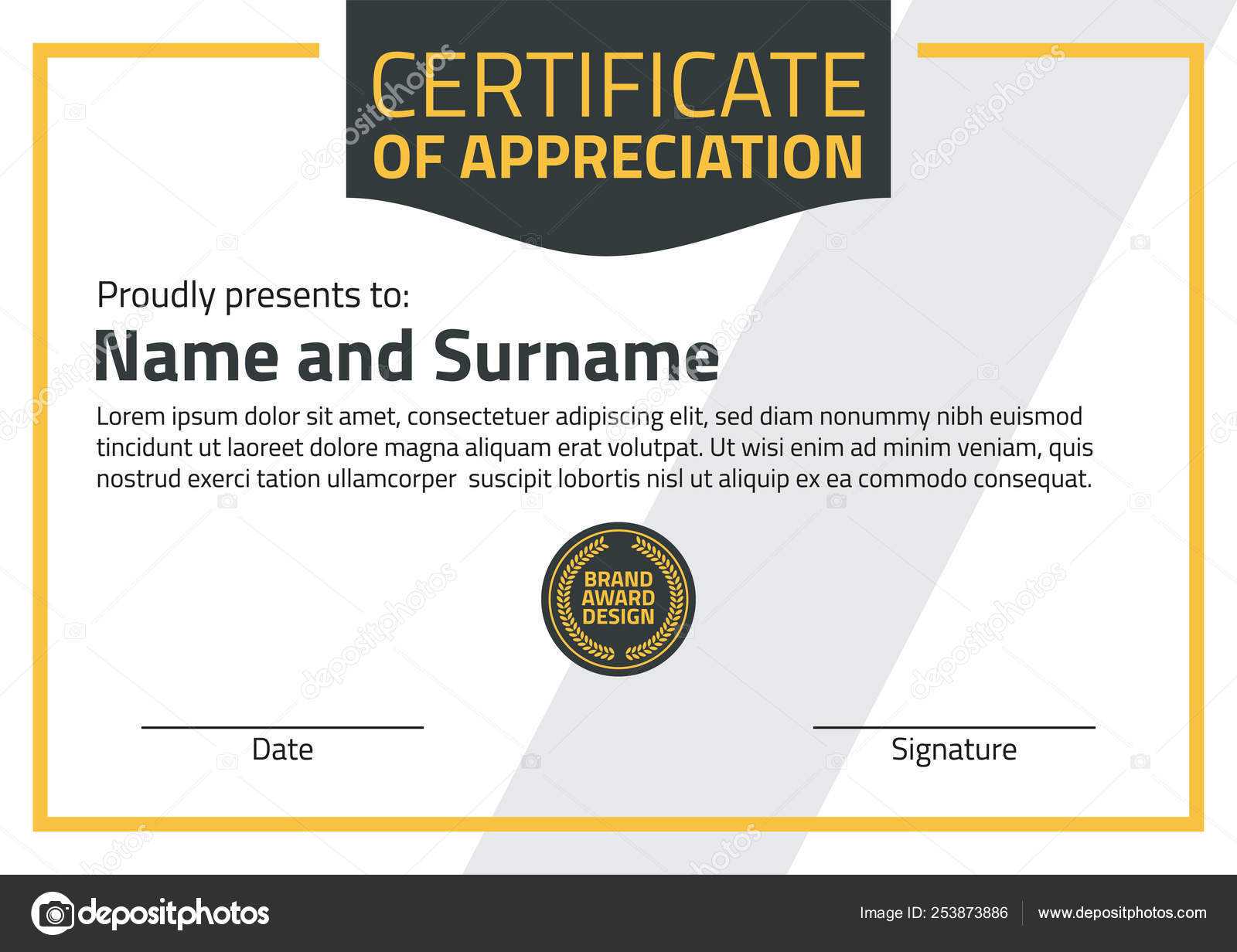 Vector Certificate Template Illustration Certificate Size Inside Certificate Template Size