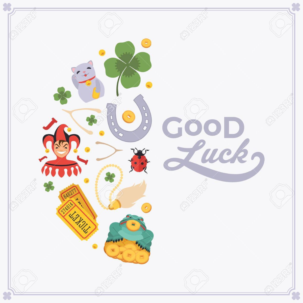 Blue Illustrated Panda Good Luck Card Templatescanva Inside Good Luck