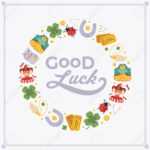 Vector Decorating Design Made Of Lucky Charms, And The Words.. with Good Luck Card Templates