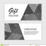 Vector Gift Voucher Template With Abstract Triangle With Regard To Black And White Gift Certificate Template Free