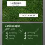 Vector Illustration Of Gardener Business Card Design Template.. For Gardening Business Cards Templates