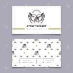 Vector Stone Therapy Business Card Template. Stone Massage, Beauty.. In Massage Therapy Business Card Templates