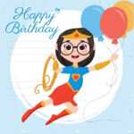 Vector Superhero Happy Birthday Card – Download Free Vectors Inside Superhero Birthday Card Template