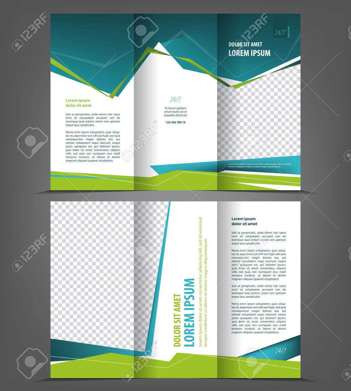 Vector Tri Fold Brochure Template Design, Concept Business Trifold.. Inside 3 Fold Brochure Template Free Download
