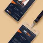 Vertical Company Identity Card Template Psd | Psdfreebies Within Portrait Id Card Template