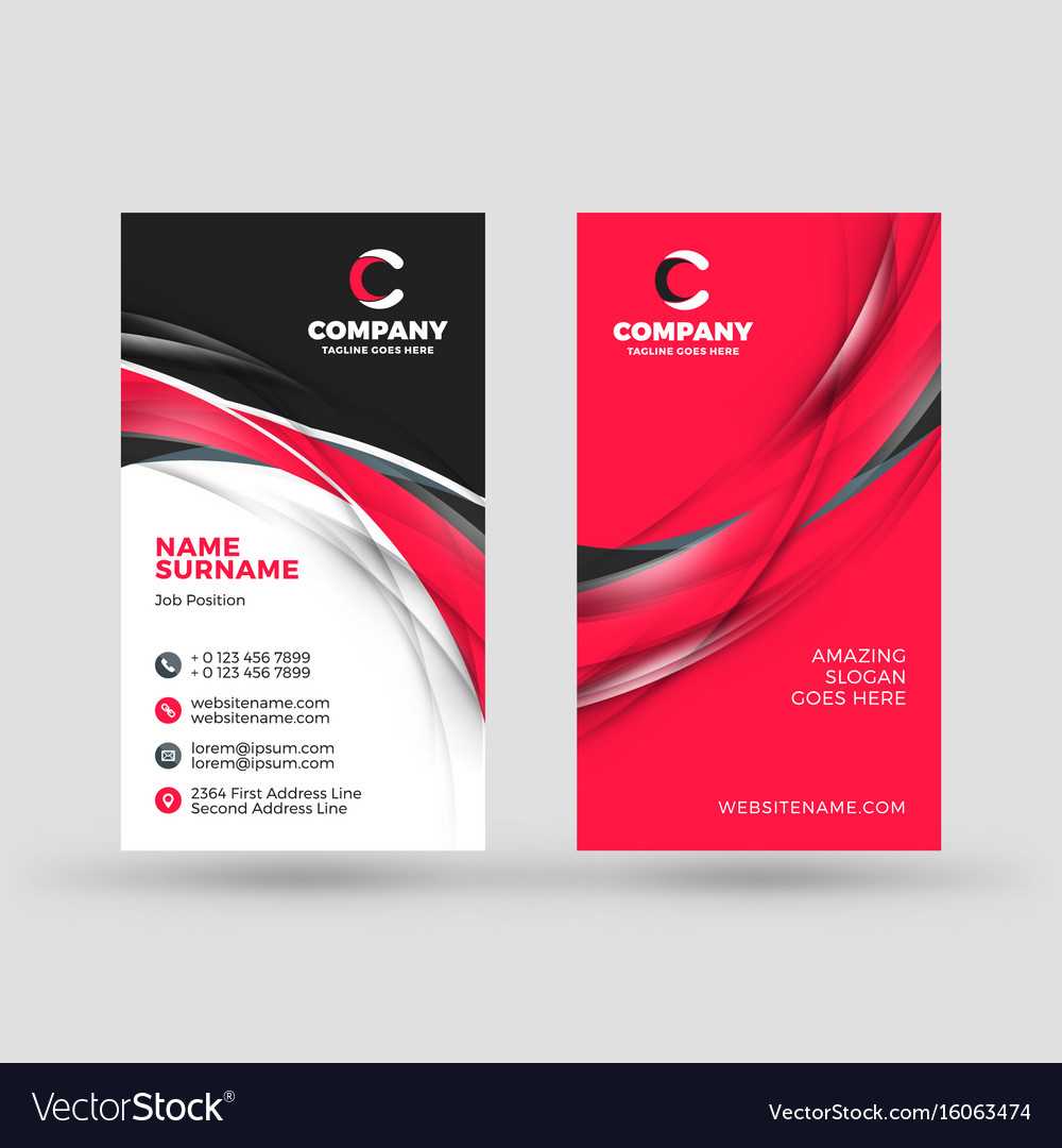 Vertical Double Sided Business Card Template Inside Advertising Card Template