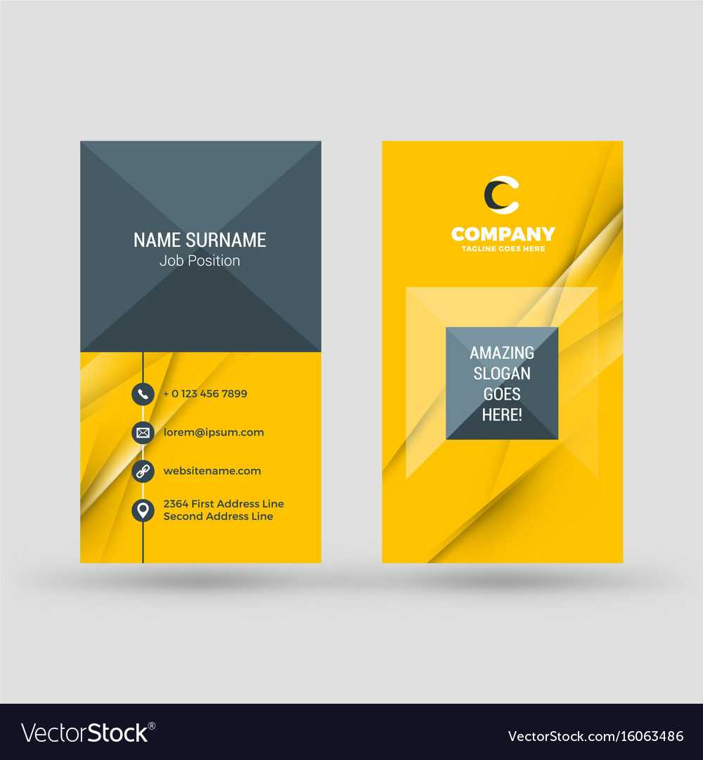 Vertical Double Sided Business Card Template Throughout Double Sided Business Card Template Illustrator