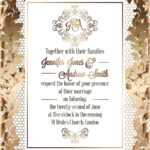 Vintage Baroque Style Wedding Invitation Card Template.. Elegant.. With Invitation Cards Templates For Marriage