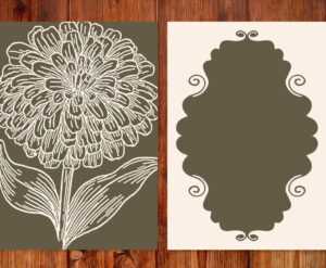 Vintage Flower Card Template Ai, Svg, Eps File | Free in Free Svg Card Templates