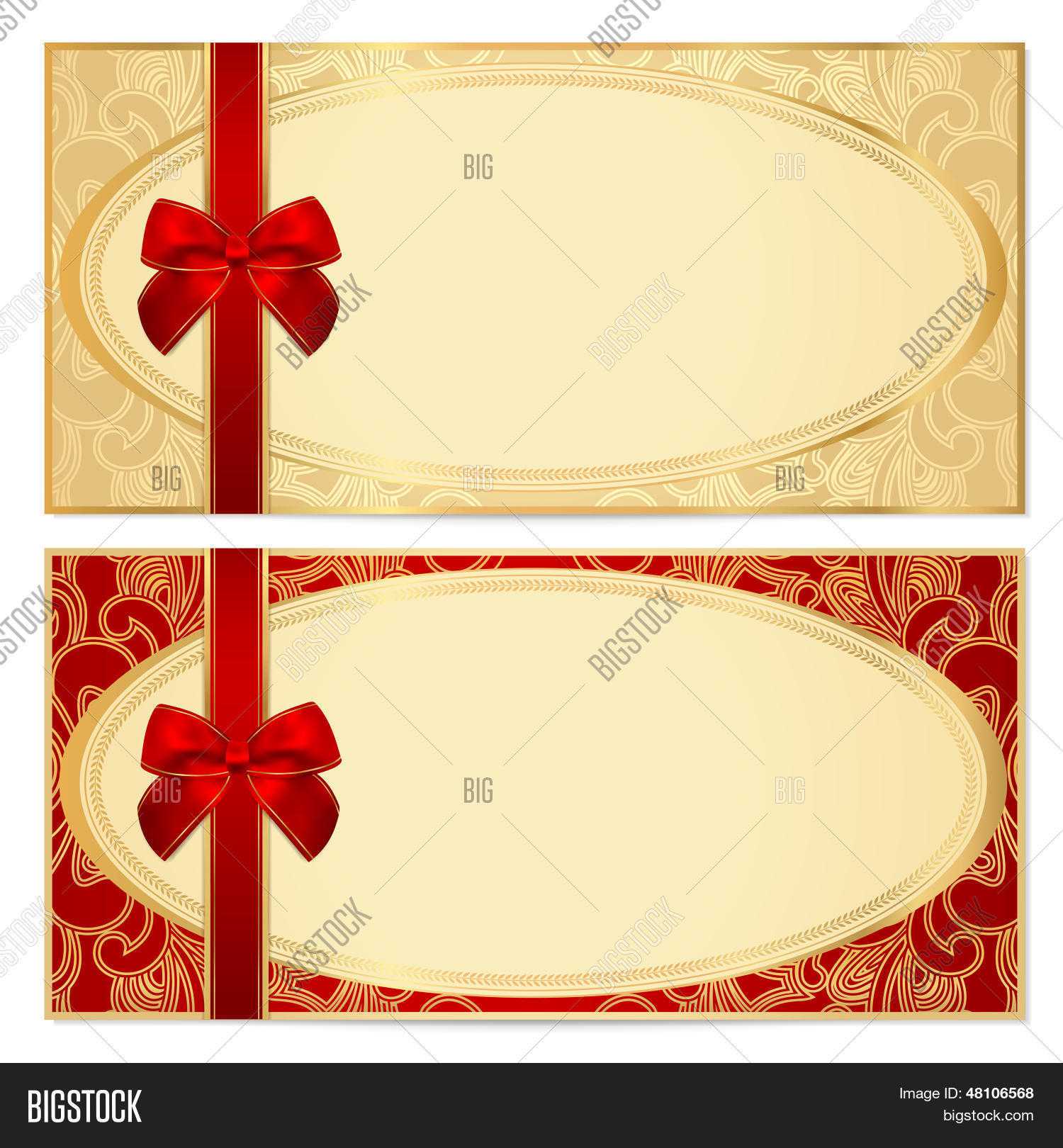 Voucher/ Gift Vector & Photo (Free Trial) | Bigstock Intended For Scroll Certificate Templates