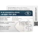 Wallet Card For Medical Alert Wallet Card Template