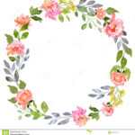 Watercolor Floral Card Template Stock Illustration In Free Blank Greeting Card Templates For Word