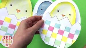 Weaving Chick Cards With Template - Easy Easter Card Diy Ideas in Easter Chick Card Template