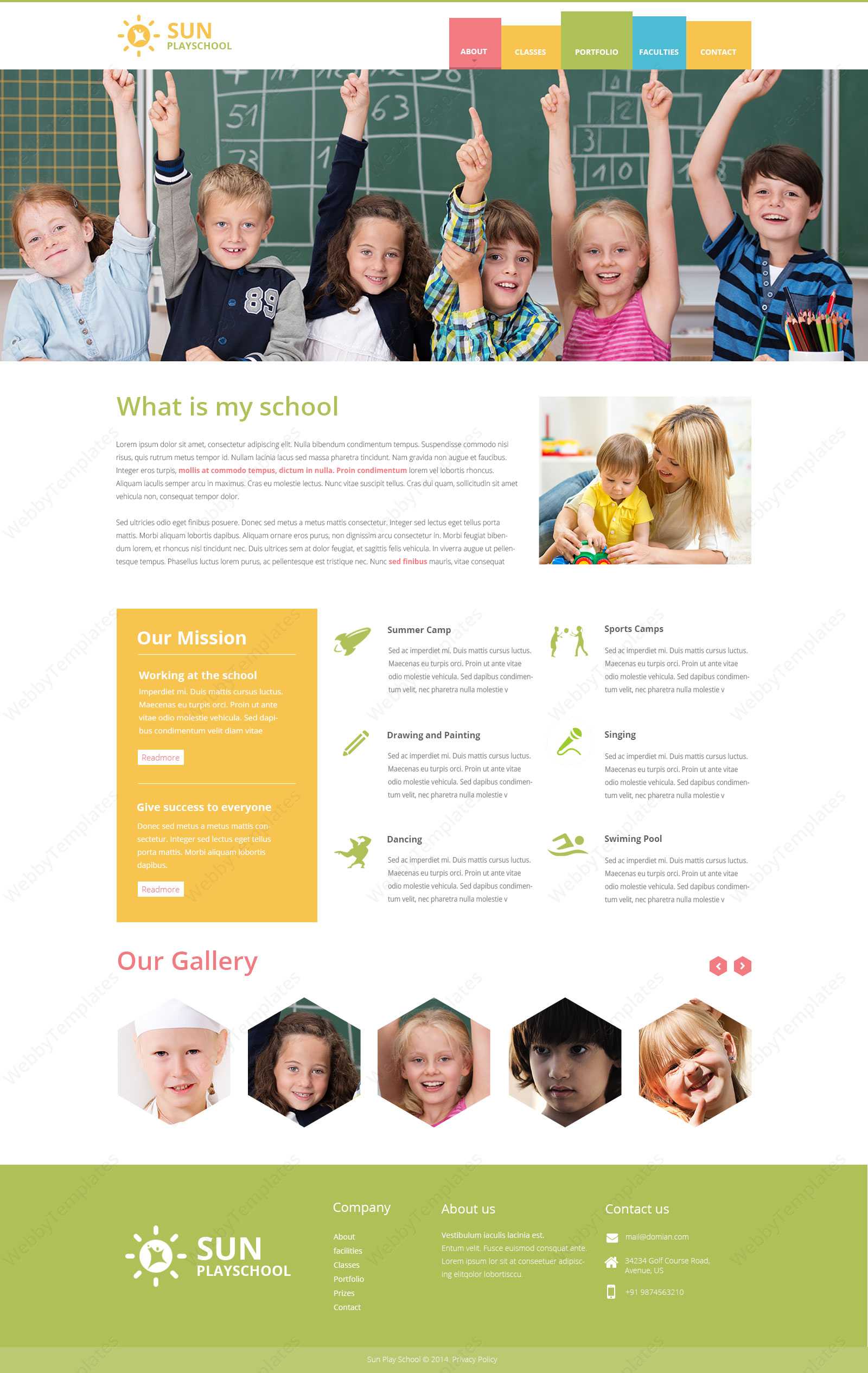 Webbytemplates | Play School Psd Website Template.html With Play School Brochure Templates
